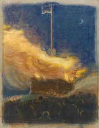 Freudenfeuer zur Feier der Krönung Georgs VI., 1936